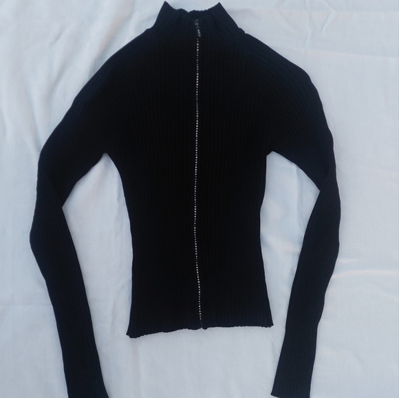 LUCY & Paris Black with Rhinestone Zipper size small. - Picture 1 of 10
